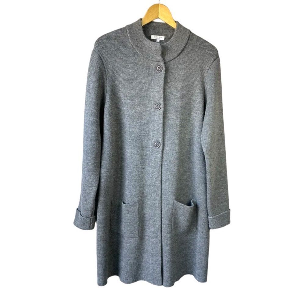 Gio & Gio merino Wool Blend cardigan sweater size Small